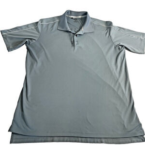 Adidas Golf Polo Shirt Men XL Blue Gray Performance Athletic Polo